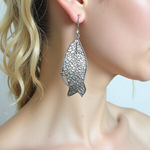 Fish scale earrings